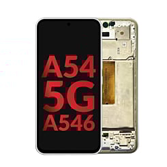 OLED Assembly with Frame for Galaxy A54 5G (A546 / 2023) (AWESOME WHITE) (Aftermarket OLED)