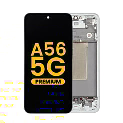 OLED Assembly with Frame for Galaxy A56 (A566 2025) (LIGHT GRAY) (Premium)