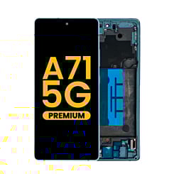 OLED Assembly with Frame for Galaxy A71 5G (A716U / 2020) (PRISM CUBE BLUE) (Premium)