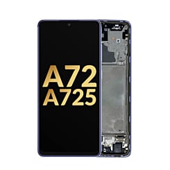 OLED Assembly with Frame for Galaxy A72 (A725 / 2021) (AWESOME VIOLET) (Service Pack)