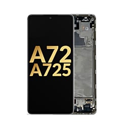OLED Assembly with Frame for Galaxy A72 (A725 / 2021) (AWESOME WHITE) (Service Pack)