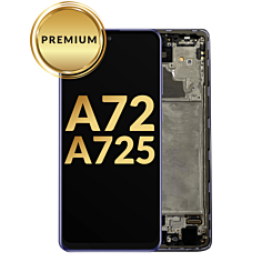 OLED Assembly with Frame for Galaxy A72 (A725 / 2021) (AWESOME VIOLET) (Premium)