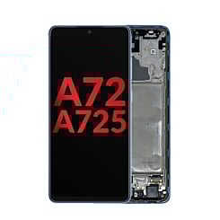 OLED Assembly with Frame for Galaxy A72 (A725 / 2021) (6.67") (AWESOME BLUE) (Aftermarket OLED)