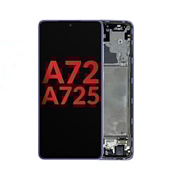OLED Assembly with Frame for Galaxy A72 (A725 / 2021) (6.67") (AWESOME VIOLET) (Aftermarket OLED)