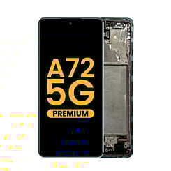 OLED Assembly with Frame for Galaxy A72 5G (A726 / 2021) (AWESOME BLUE) (Premium)