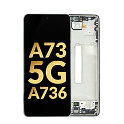 OLED Assembly with Frame for Galaxy A73 5G (A736 / 2022) (AWESOME BLACK) (Service Pack)