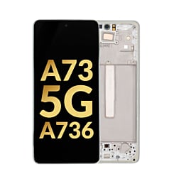 OLED Assembly with Frame for Galaxy A73 5G (A736 / 2022) (WHITE) (Premium)