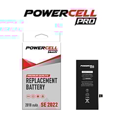 Purchase the POWERCELL PRO replacement battery for iPhone SE 2022 with 2018 mAh capacity.