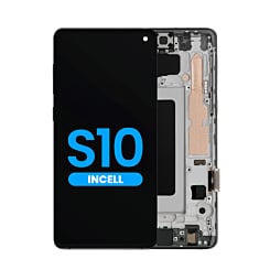 LCD Assembly with Frame for Galaxy S10 (G973) (without Fingerprint Sensor) (PRISM BLACK) (Aftermarket)