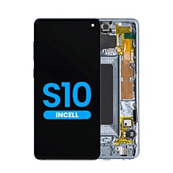 LCD Assembly with Frame for Galaxy S10 (G973) (without Fingerprint Sensor) (PRISM BLUE) (Aftermarket)