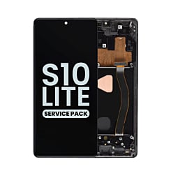 OLED Assembly with Frame for Galaxy S10 Lite G770 (PRISM BLACK) (Service Pack)