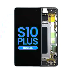 LCD Assembly with Frame for Galaxy S10 Plus (G975) (without Fingerprint Sensor) (PRISM BLACK) (Aftermarket)