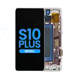 LCD Assembly with Frame for Galaxy S10 Plus (G975) (without Fingerprint Sensor) (PRISM WHITE) (Aftermarket)