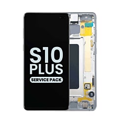 OLED Assembly with Frame for Galaxy S10 Plus G975 (CERAMIC WHITE) (Service Pack)