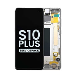 OLED Assembly with Frame for Galaxy S10 Plus G975 (PRISM WHITE) (Service Pack)