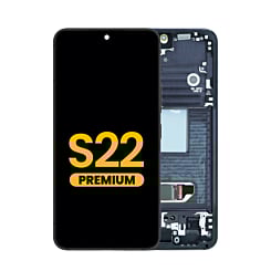 OLED Assembly with Frame for Galaxy S22 (S901) (PHANTOM BLACK) (Premium)