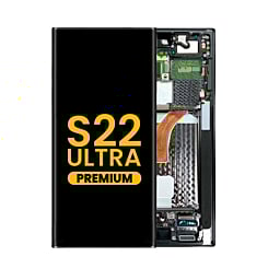 OLED Assembly with Frame for Galaxy S22 Ultra (S908) (PHANTOM BLACK) (Premium)