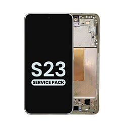 OLED Assembly with Frame for Galaxy S23 S911 (CREAM) (Service Pack)