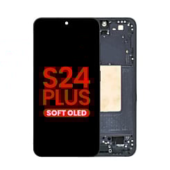 OLED Assembly with Frame for Galaxy S24 Plus (S926) (ONYX BLACK) (Aftermarket OLED)