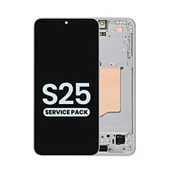 OLED Assembly with Frame for S25 (S931) (SILVER SHADOW) (Service Pack)
