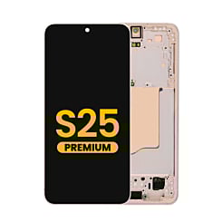 OLED Assembly with Frame for S25 (S931) (PINKGOLD) (Premium)