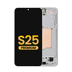 OLED Assembly with Frame for S25 (S931) (SILVER SHADOW) (Premium)