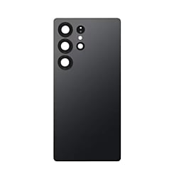 Back Cover with Camera Lens and Adhesive for Galaxy S25 Ultra (NO LOGO) (TITANIUM BLACK)