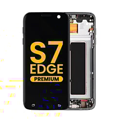 OLED Assembly with Frame for Galaxy S7 Edge (G935) (BLACK) (Premium)