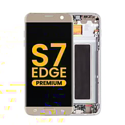 OLED Assembly with Frame for Galaxy S7 Edge (G935) (GOLD) (Premium)