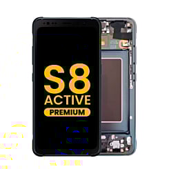 OLED Assembly with Frame for Galaxy S8 Active (G892) (MIDNIGHT BLACK) (Premium)
