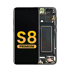 OLED Assembly with Frame for Galaxy S8 (G950) (MIDNIGHT BLACK) (Premium)