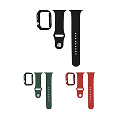 Silicone Soft Band w/Tempered Glass for iWatch 46mm (Only Ground Shipping)