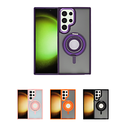 Skin Feel Transparent Case w/ Silicone Ring Holder for Galaxy S24 FE (Only Ground Shipping)