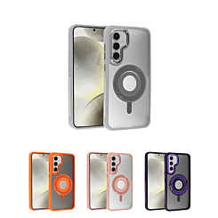 Skin Feel Transparent Case w/ Silicone Ring Holder for Galaxy S24 / S25 (Only Ground Shipping)
