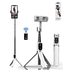 P70S Selfie Stick Tripod w/ Lights - WHITE (Only Ground Shipping)