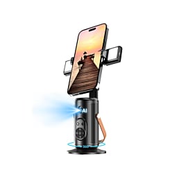 Auto Face Tracking Selfie Stick Tripod - BLACK (Only Ground Shipping)