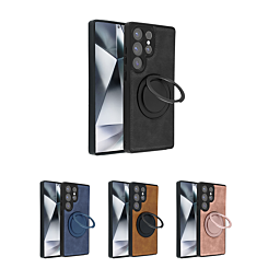 Slim Leather Case w/ Wireless Charging Kickstand for Galaxy S24 Ultra (Only Ground Shipping)