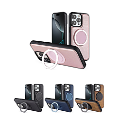 Slim Leather Case w/ Wireless Charging Kickstand for iPhone 13 Pro Max (Only Ground Shipping)