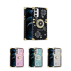 Square Acrylic Mirror Shiny Luxury Case w/ Ring for Galaxy S25 (Only Ground Shipping)