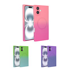 Square Wireless Charging Silicone Case for iPhone 16 Plus (Only Ground Shipping)
