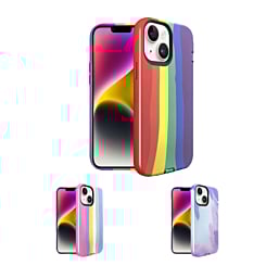 iPhone 14 Plus / 15 Plus Slim Leather w/ Wireless Charging Case