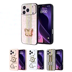Luxury Diamond Shiny Cases w/Butterfly Design for iPhone 17 Pro Max (Only Ground Shipping)