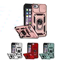 iPhone 7/8 Dual Layers Hybrid Case w/Metal Ring And Camera Protector