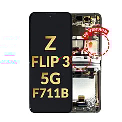 OLED Assembly with Frame for Galaxy Z Flip 3 F711 (WHITE) (US and International) (Service Pack)