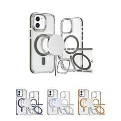 Thin Magnetic Clear Case w/ Camera Stand Kickstand for iPhone 11 (Only Ground Shipping)