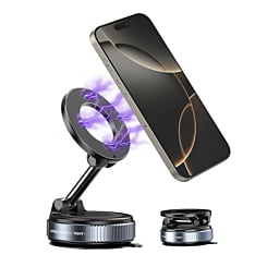 360° Adjustable Vacuum Suction Car Phone Holder for Magsafe - BLACK (Only Ground Shipping)