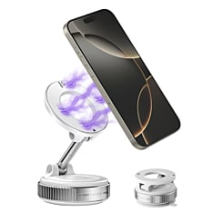 360° Adjustable Vacuum Suction Car Phone Holder for Magsafe - WHITE (Only Ground Shipping)