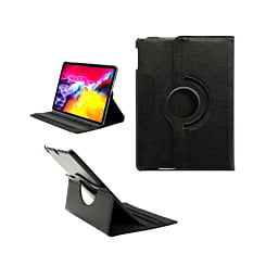 Universal 12"  360 Degree Rotating Leather Swivel Stand Case- BLACK (Only Ground Shipping)