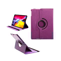 Universal 11"  360 Degree Rotating Leather Swivel Stand Case- PURPLE (Only Ground Shipping)