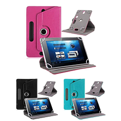 Universal 9" 360 Degree Rotating Leather Swivel Stand Case